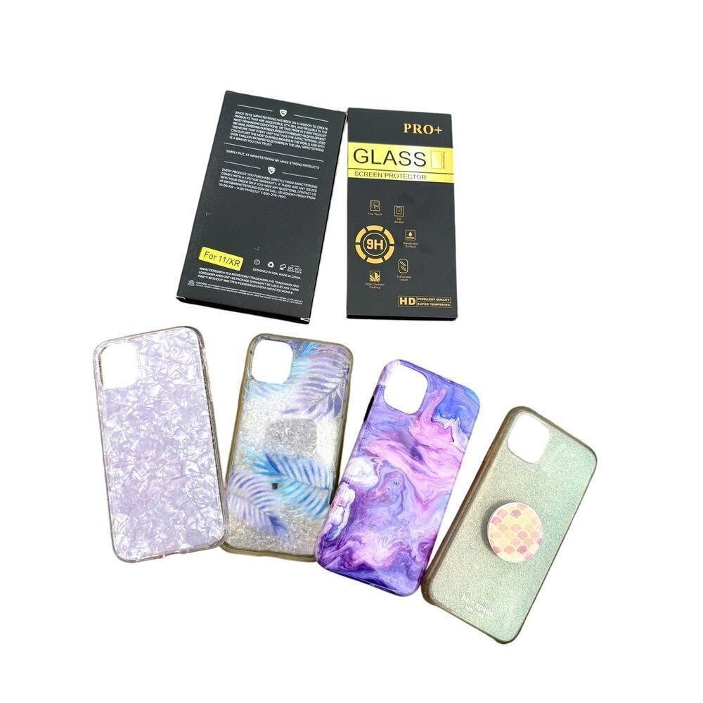iPhone 11 Phone Cases and Glass Screen Protector Bundle with Kate Spade & Casely
